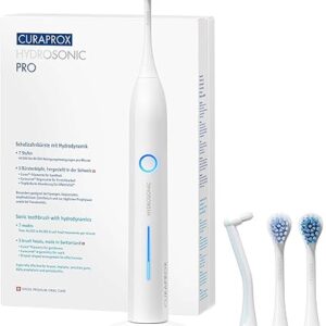 Curaprox Hydrosonic Pro – Cepillo de dientes eléctrico sónico profesional con 7 modos de limpieza